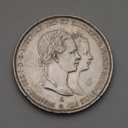 Stříbrný Svatební Tolar FJ I. 1854 A - Vzácný!
