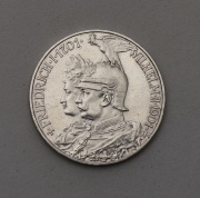 Stříbrná 5 Marka 1901 A - Výročí Dynastie - Prusko - Super Stav!