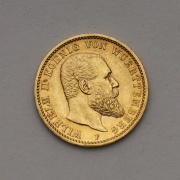 Zlatá 20 Marka 1897 F - Wilhelm II. - Vzácná!
