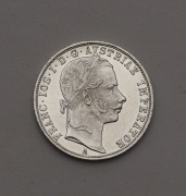 Stříbrný Zlatník 1860 A - Franz Josef - Super Stav!