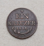 Měděný 1 Krejcar Františka Josefa I. (II.) 1816 B