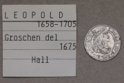 Stříbrný 3 Krejcar Leopolda I. 1675 - Hall!