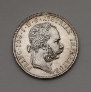 Stříbrný 2 Zlatník Františka Josef I. 1875 bz - Nádherný!