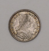 Stříbrná malá medaile 1767 Marie Terezie - Uzdravení od Neštovic