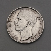 Stříbrné 10 Lire 1929 R - Vittorio Emanuele III. Itálie