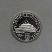 Stříbrný 500 Schilling 1984 - Přeprava Bodamského Jezera - PROOF!