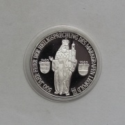 Stříbrný 500 Schilling 1985 - Markrabě Leopold III. - PROOF!