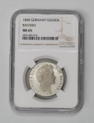 Gulden Tolar 1840 - Ludwig I. - Bavorsko. - NGC MS65!