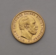 Zlatá 20 Marka 1873 B - Wilhelm I. - Prusko!