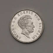 Stříbrný Tolar 1832 S - Anton V. - Sasko - Super Stav!