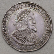 Stříbrný Tolar 1645 KB - Ferdinand III. - Super Stav! Vzácný!