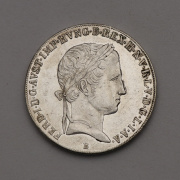 Stříbrný Tolar 1837 B - Ferdinand V. - Super stav! Velmi vzácný!