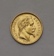 Zlatý 20 Frank 1862 BB - Napoleon III. - Super Stav!