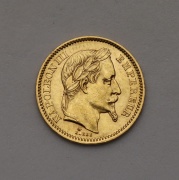 Zlatý 20 Frank 1864 A - Napoleon III.