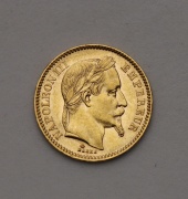 Zlatý 20 Frank 1865 A - Napoleon III. - Super Stav!
