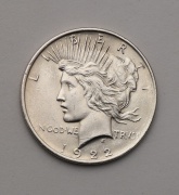Stříbrný Peace Dollar 1922 - Super Stav!