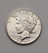 Stříbrný Peace Dollar 1927