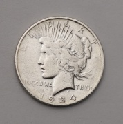 Stříbrný Peace Dollar 1934 D