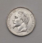 Stříbrný 5 Frank 1867 BB - Napoleon III.