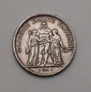 Stříbrný 5 Frank 1849 BB - Založení republiky