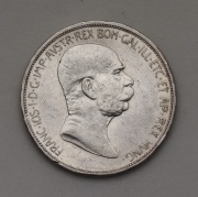 Stříbrná 5 Corona Františka Josefa I. 1908 bz - Jubilejní
