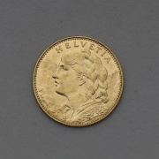 Zlatý 10 Frank 1913 B - Švýcarsko - Vzácný!