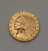 Zlatý 5 Dollar 1909 D - Indian Head